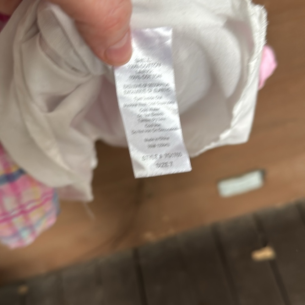 btween Pastel Plaid Smocked Kids Dress size 7 - Picture 4 of 4